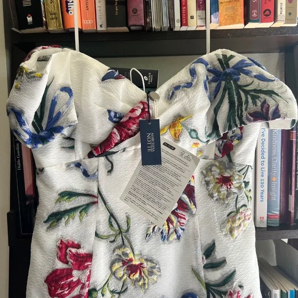 Marchesa Notte Off-the-shoulder brocade midi dress - Picture 5 of 7